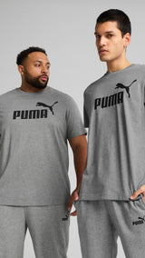 PUMA ESSENTIALS no. 1 logo tee in medium gray heather - Image 1