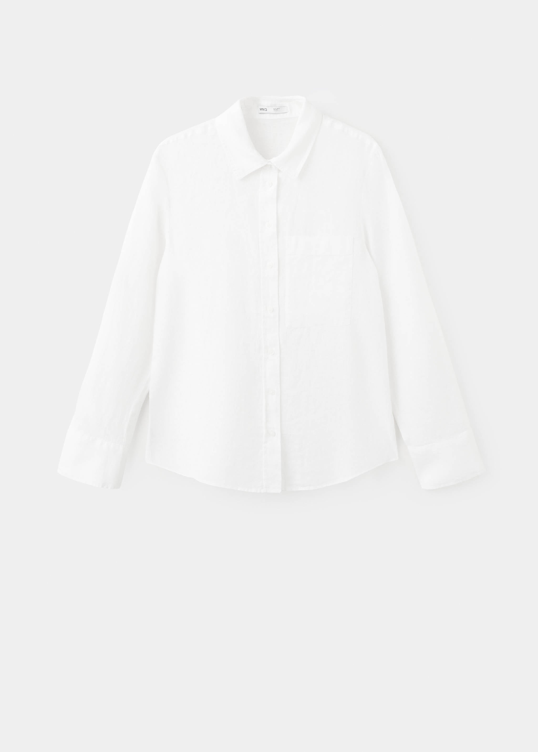 Mango camisa lino in off white - Image 1