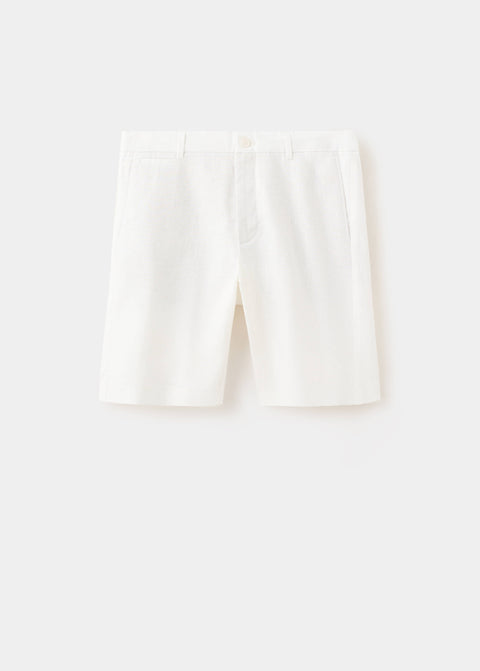 Mango bermudas carp in off white