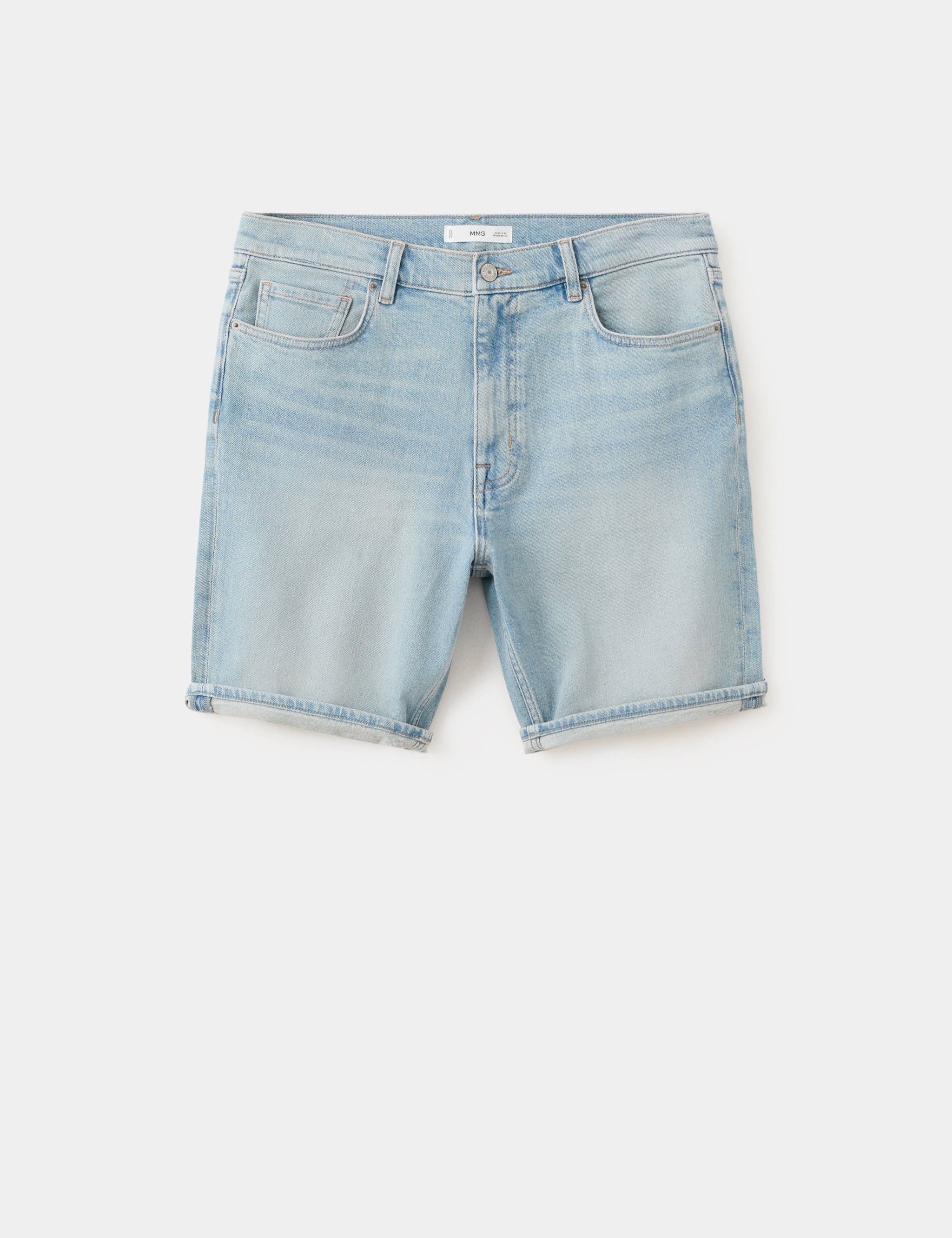Mango bermudas rock in light denim - Image 1