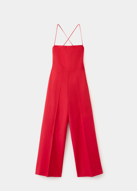 Mango jumpsuit norma in red