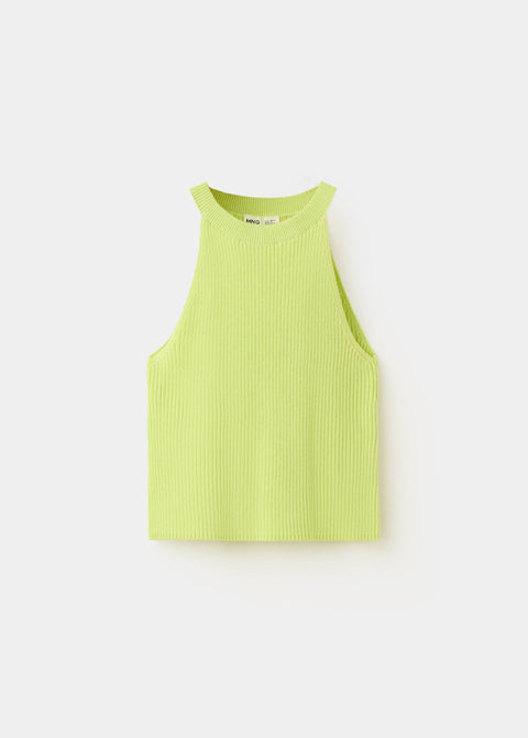 Mango top defne in fluorescent yellow