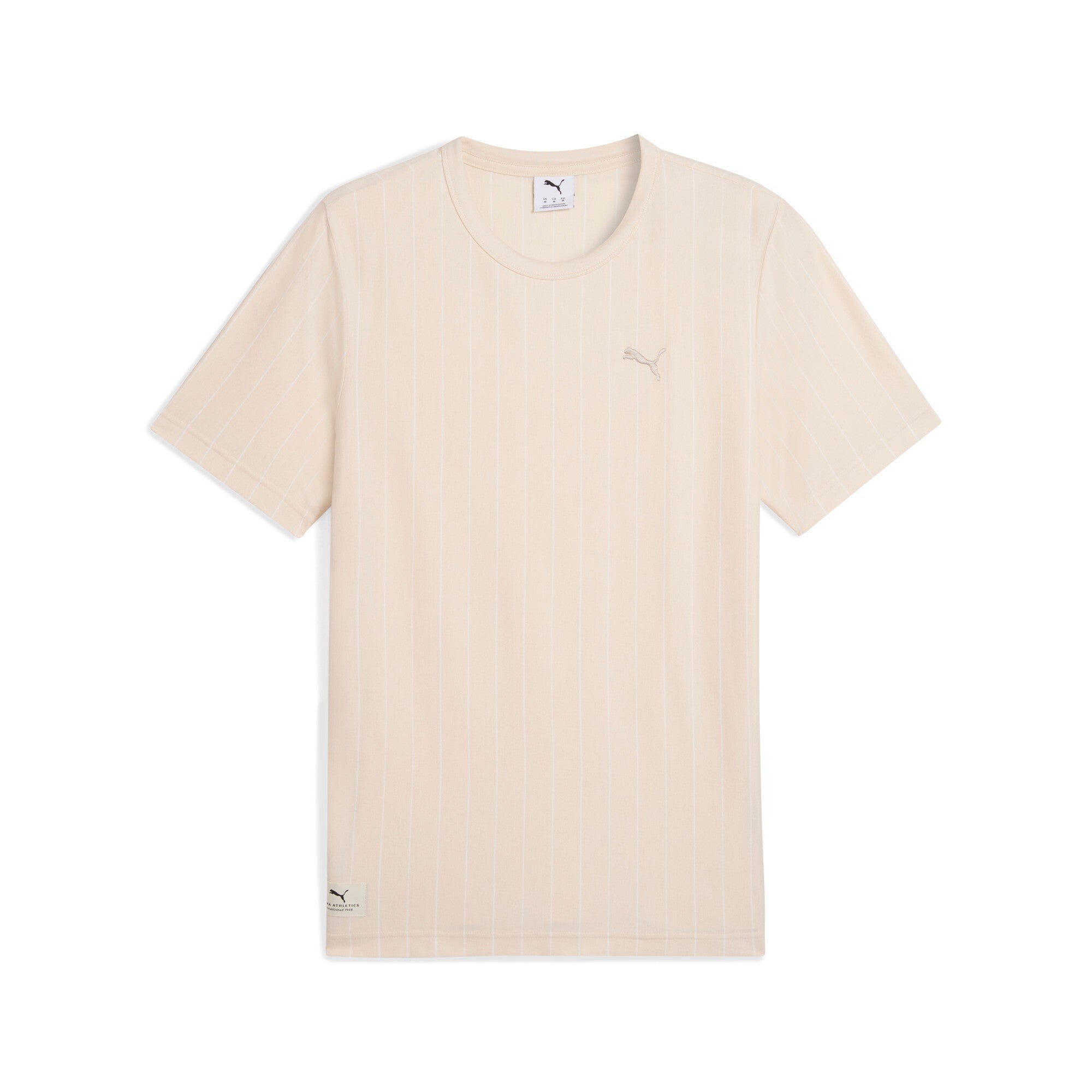 PUMA Class striped tee in alpine snow - Image 1