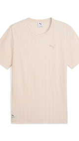 PUMA Class striped tee in alpine snow - Image 1