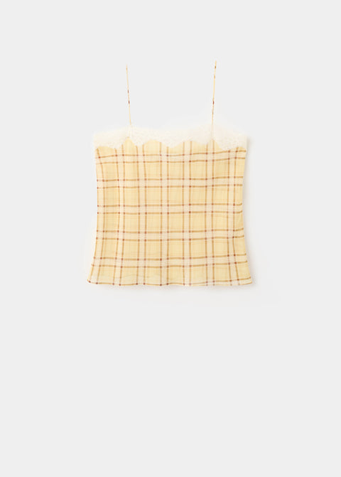Mango top leire in yellow