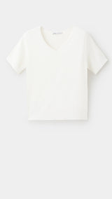 Mango jersey escudell in white - Image 1