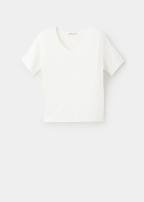 Mango jersey escudell in white
