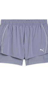 PUMA VELOCITY 2in1 3" running shorts women in gray sky - Image 1