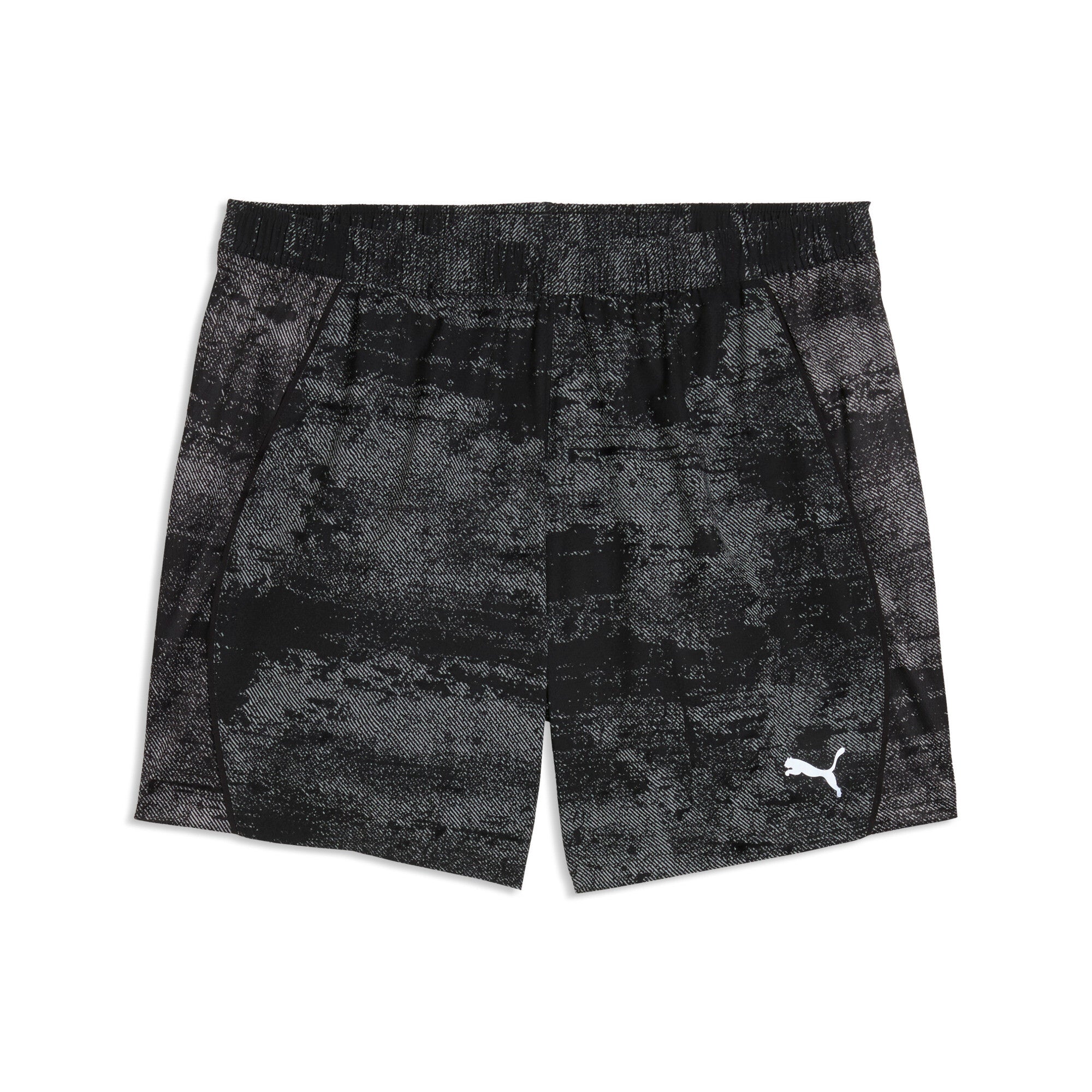 PUMA run velocity printed running 5" shorts men in black - Image 1