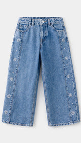 Mango jeans culottes in medium denim - Image 1