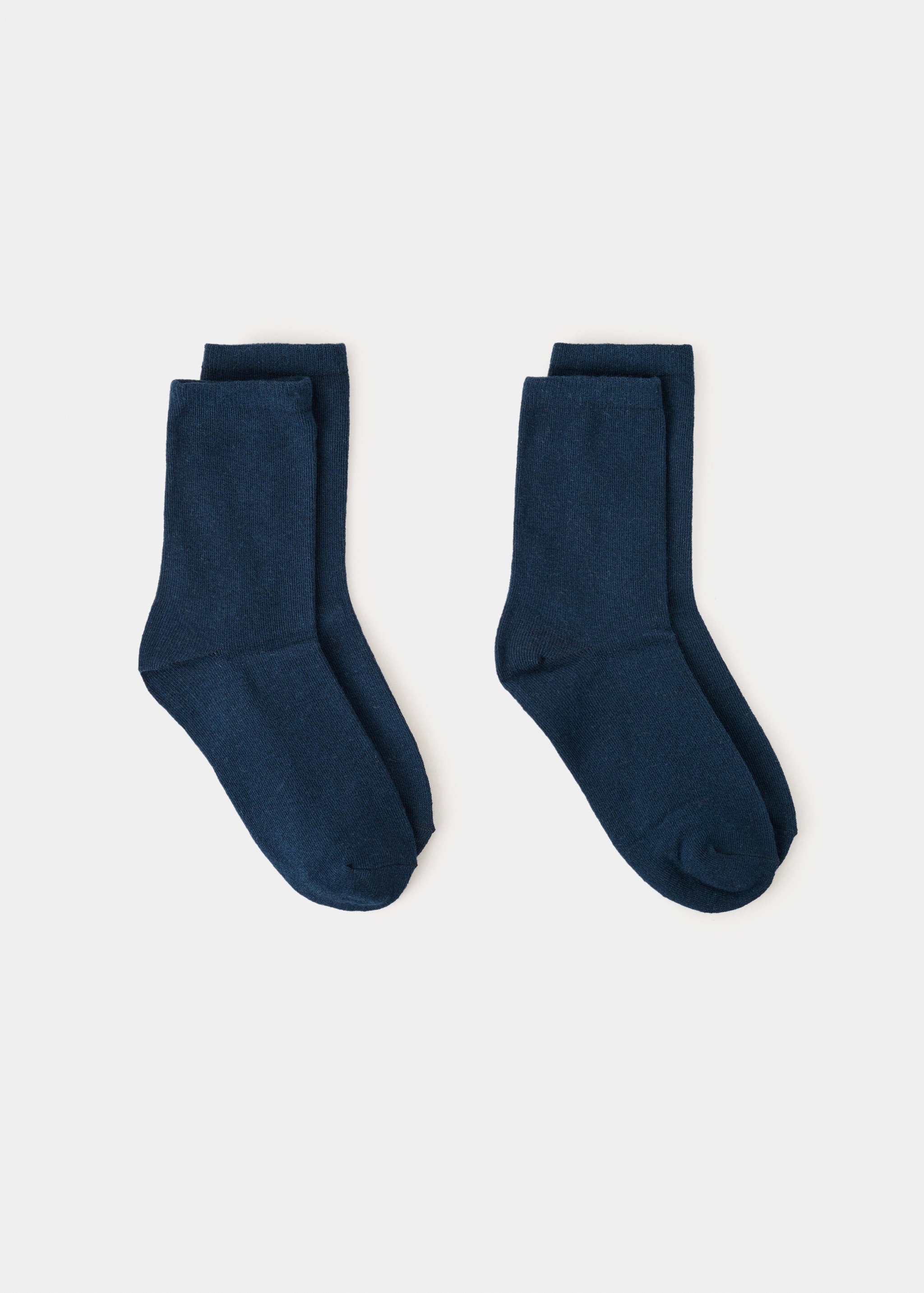 Mango socks solid in navy - Image 1