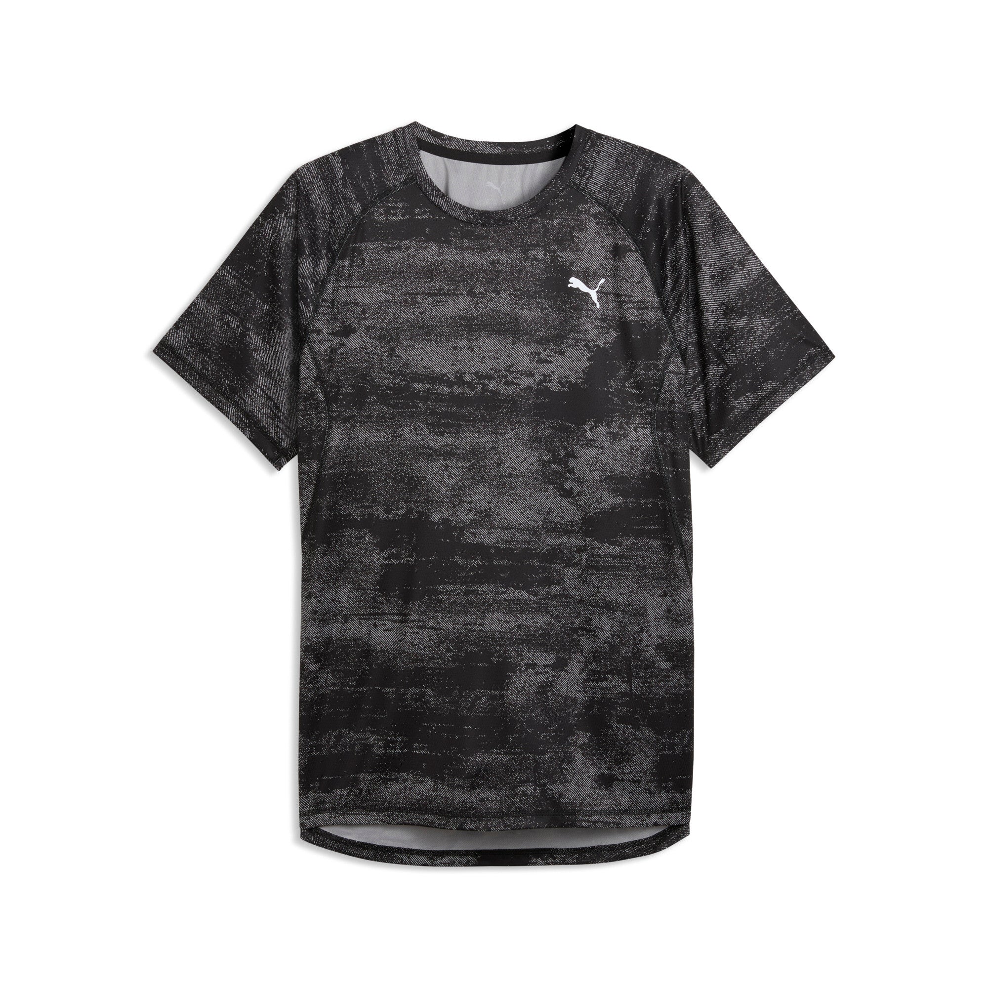 PUMA run velocity printed tee men in black - Image 1