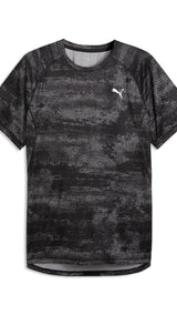 PUMA run velocity printed tee men in black - Image 1