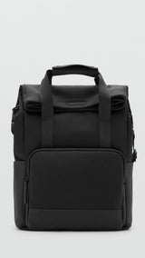 Mango mochila bagfold in black - Image 1