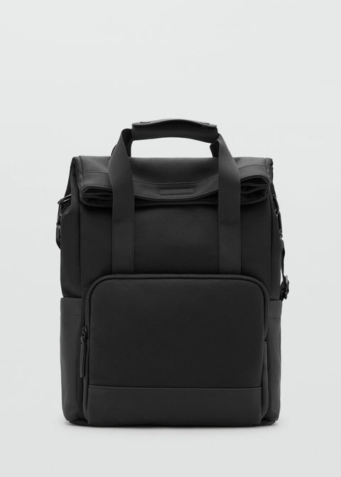 Mango mochila bagfold in black