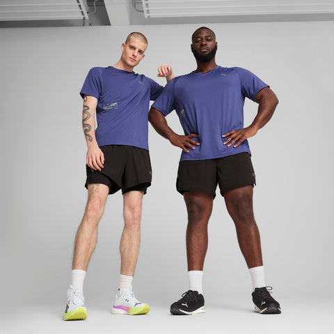 PUMA Ultraweave 2-in-1 5" running shorts in black