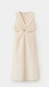 Mango vestido flor in raw - Image 1