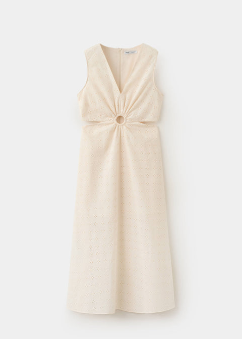 Mango vestido flor in raw
