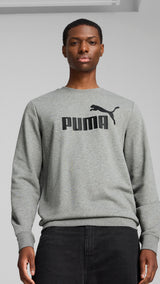 PUMA ESSENTIALS no. 1 logo crew in medium gray heather - Image 1