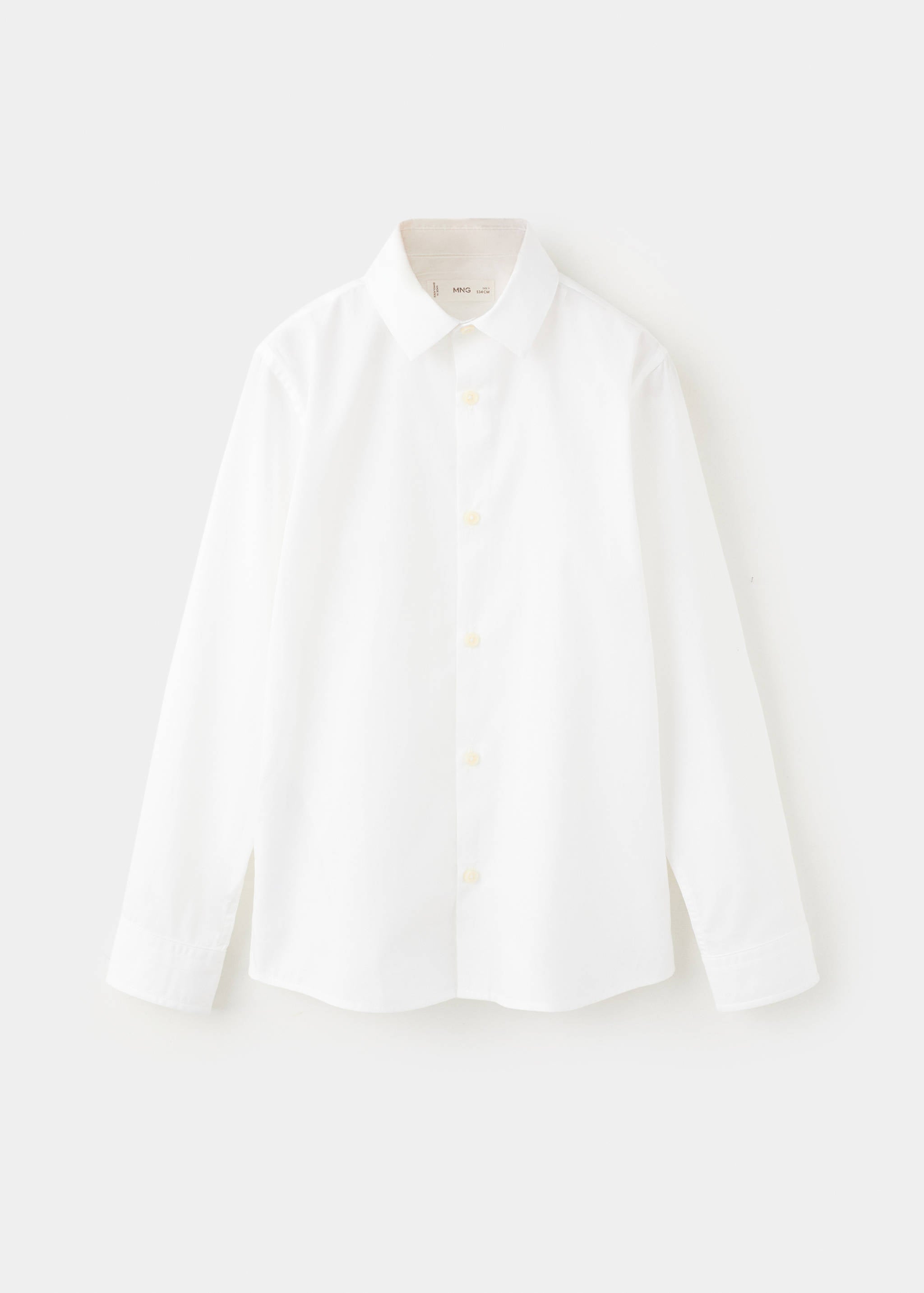 Mango shirt popelin in white - Image 1
