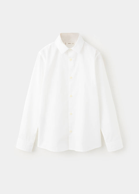 Mango shirt popelin in white