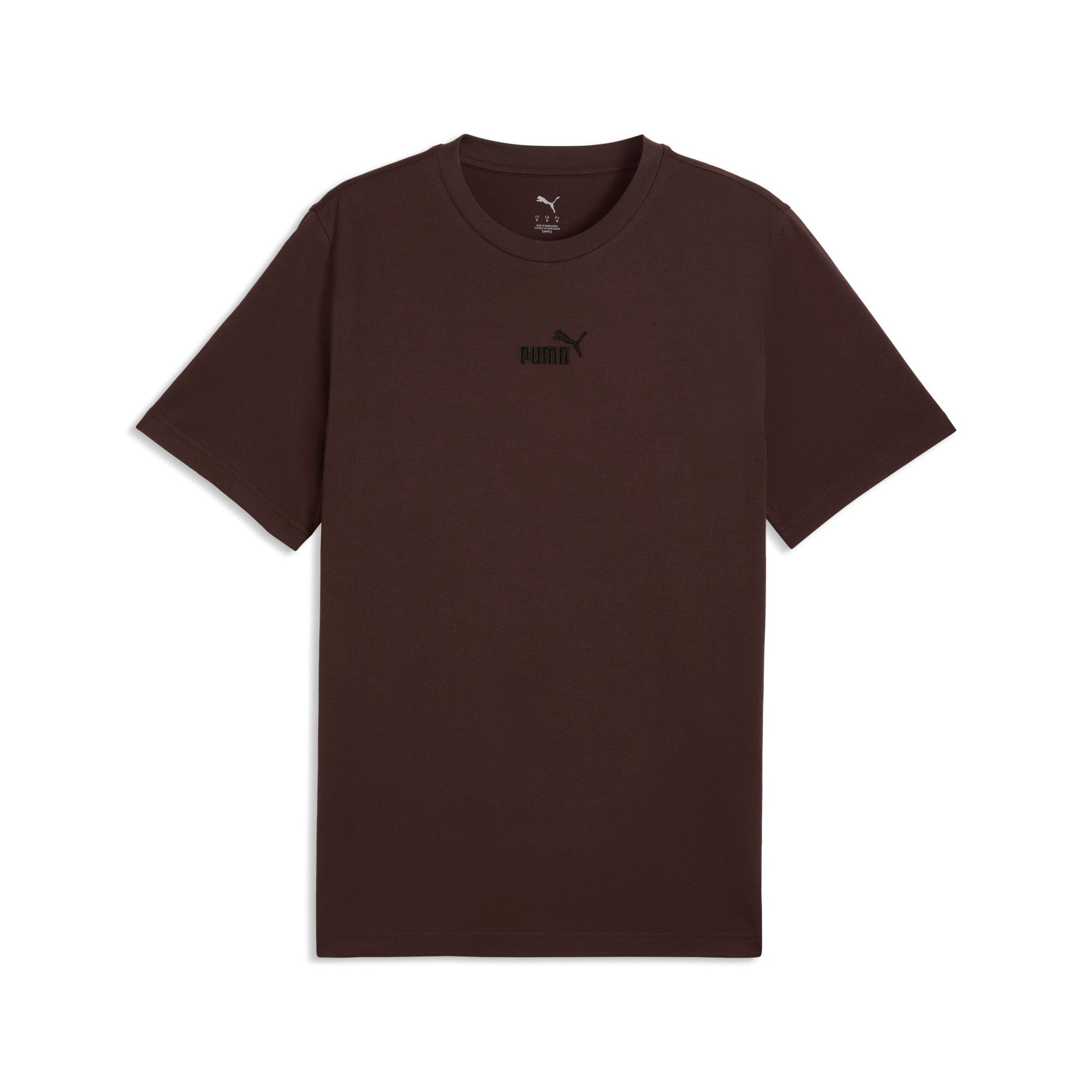 PUMA essentials small No.1 logo tee men in chocolate brown - Image 1