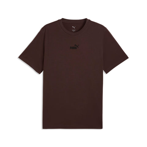 PUMA essentials small No.1 logo tee men in chocolate brown
