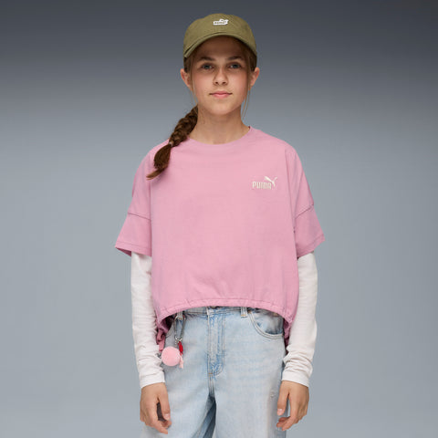 PUMA TWEENERVERSE knotted tee in poised pink