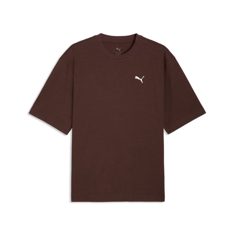 PUMA WARDROBE ESS boxy tee men in chocolate brown
