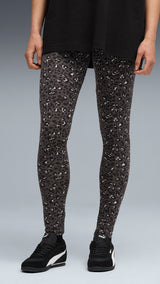 PUMA ESSENTIALS animal print leggings in black - Image 1