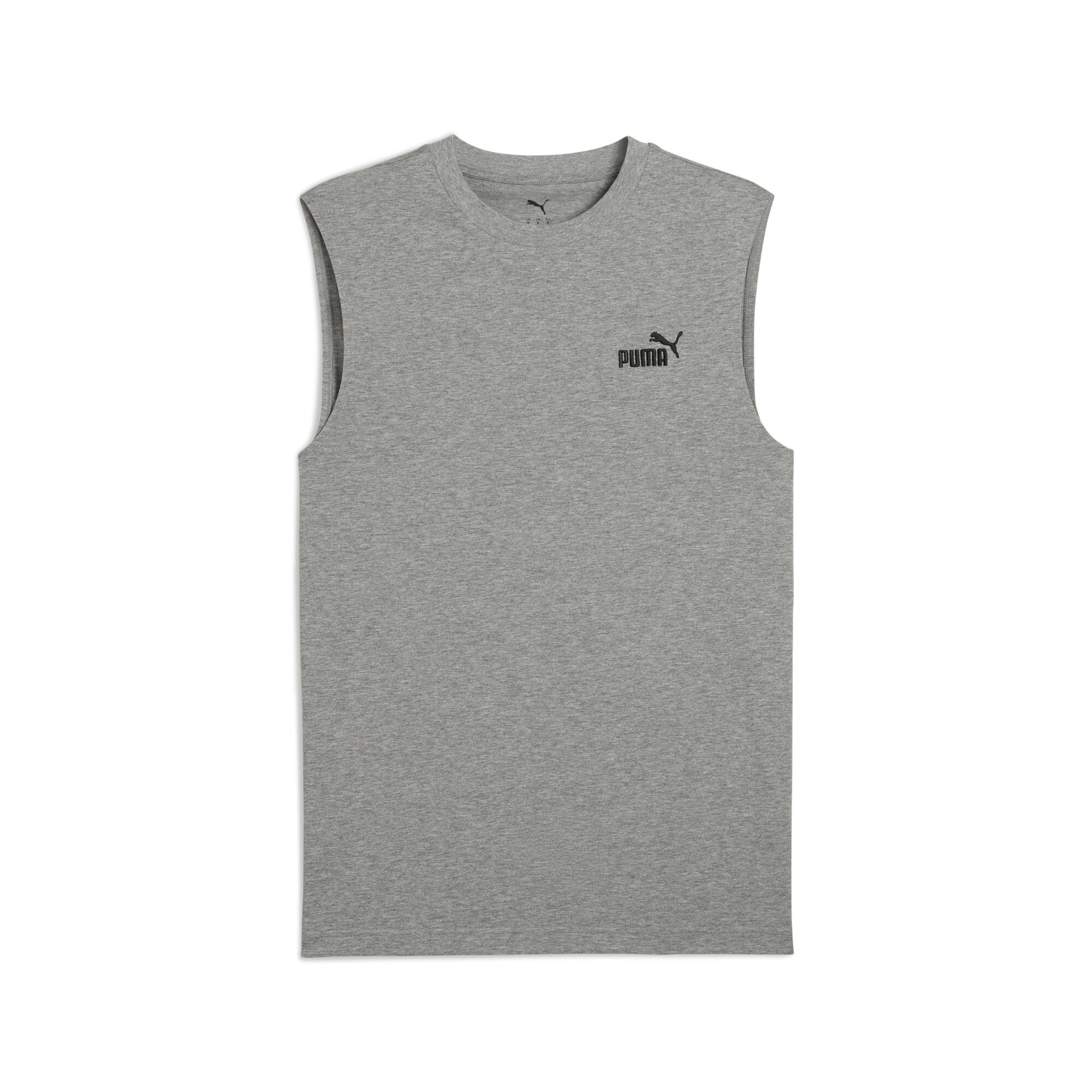 PUMA essentials no. 1 logo sleeveless tee men in medium gray heather - Image 1