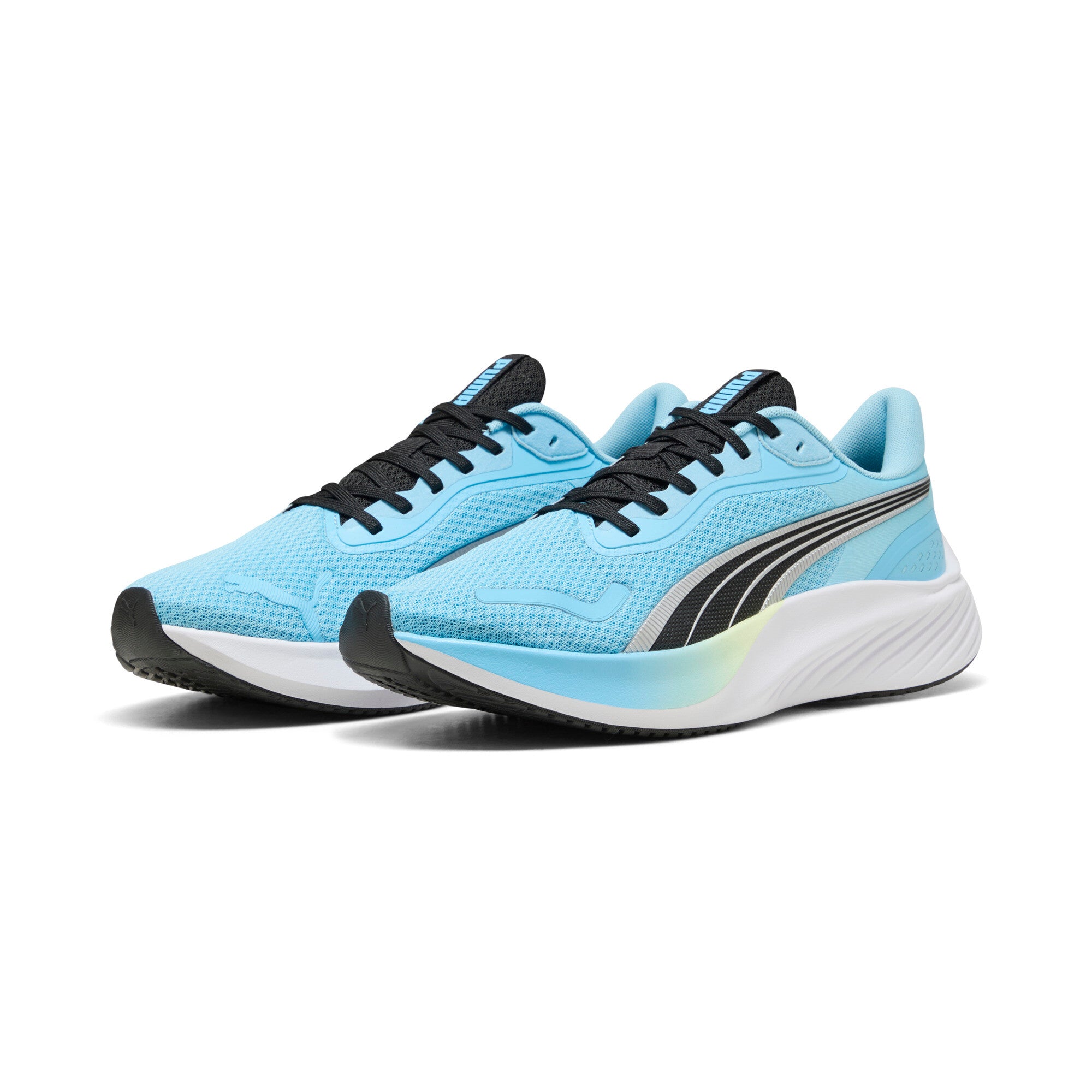PUMA pounce lite running shoes in vibrant blue and black - Image 1