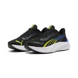 PUMA pounce lite running shoes youth in black and lime smash - Image 1