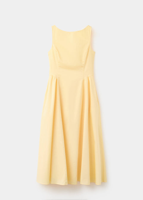 Mango vestido nicole in pastel yellow