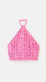 Mango top aylin in fuchsia - Image 1