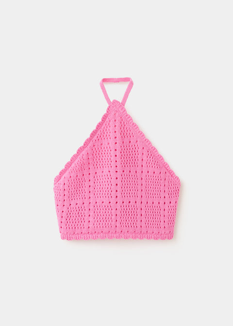 Mango top aylin in fuchsia
