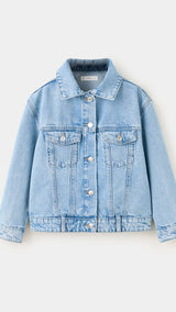 Mango cazadora alice in medium denim - Image 1