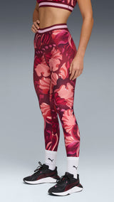 PUMA Strong high-waist tights in ruby shimmer - Image 1