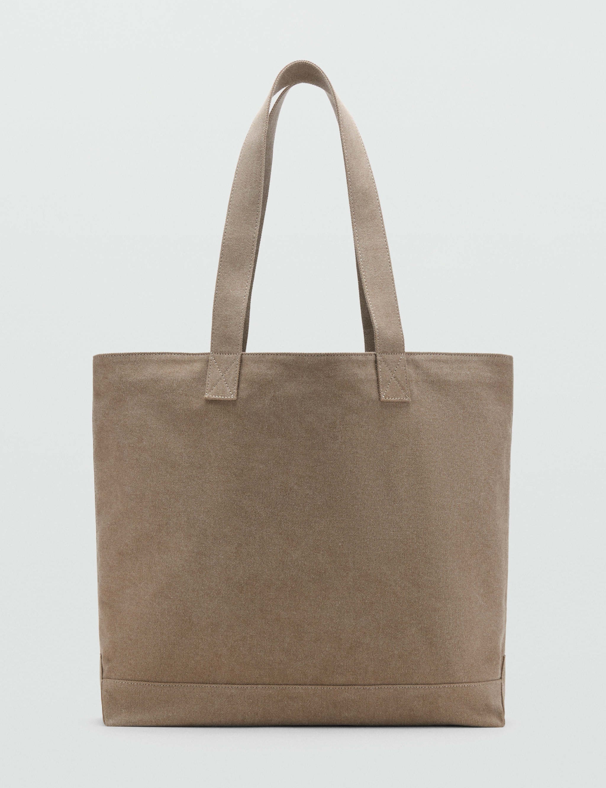 Mango bolso tote in beige - Image 1