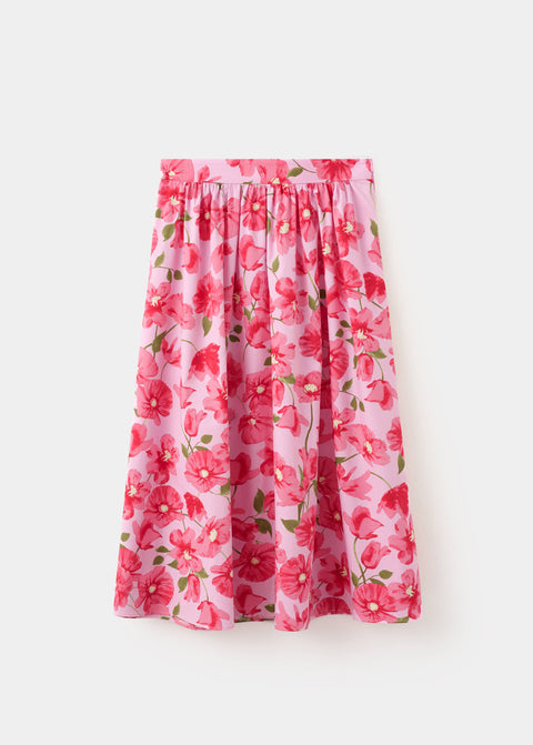Mango falda castle in pink