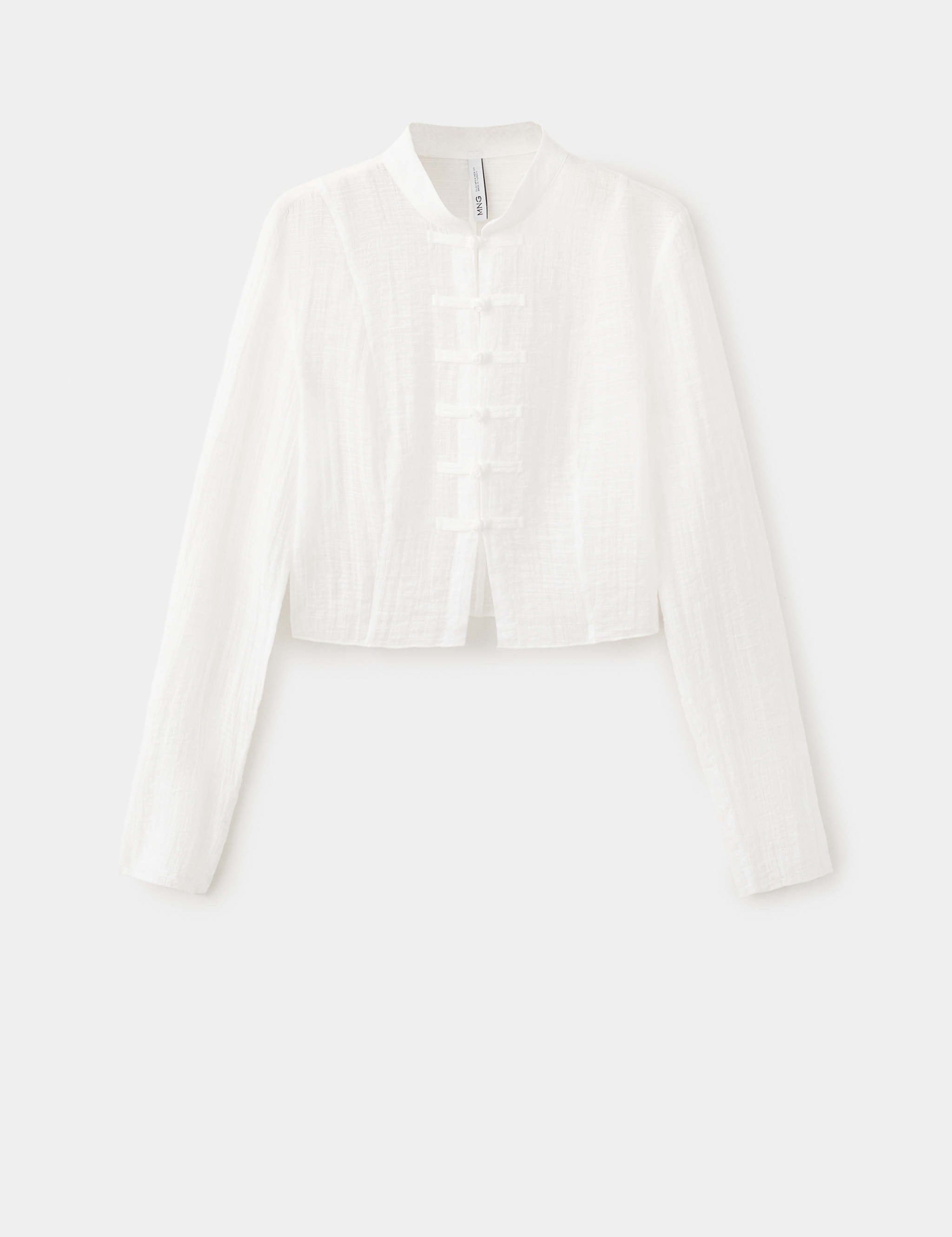 Mango blusa mandarin in off white - Image 1
