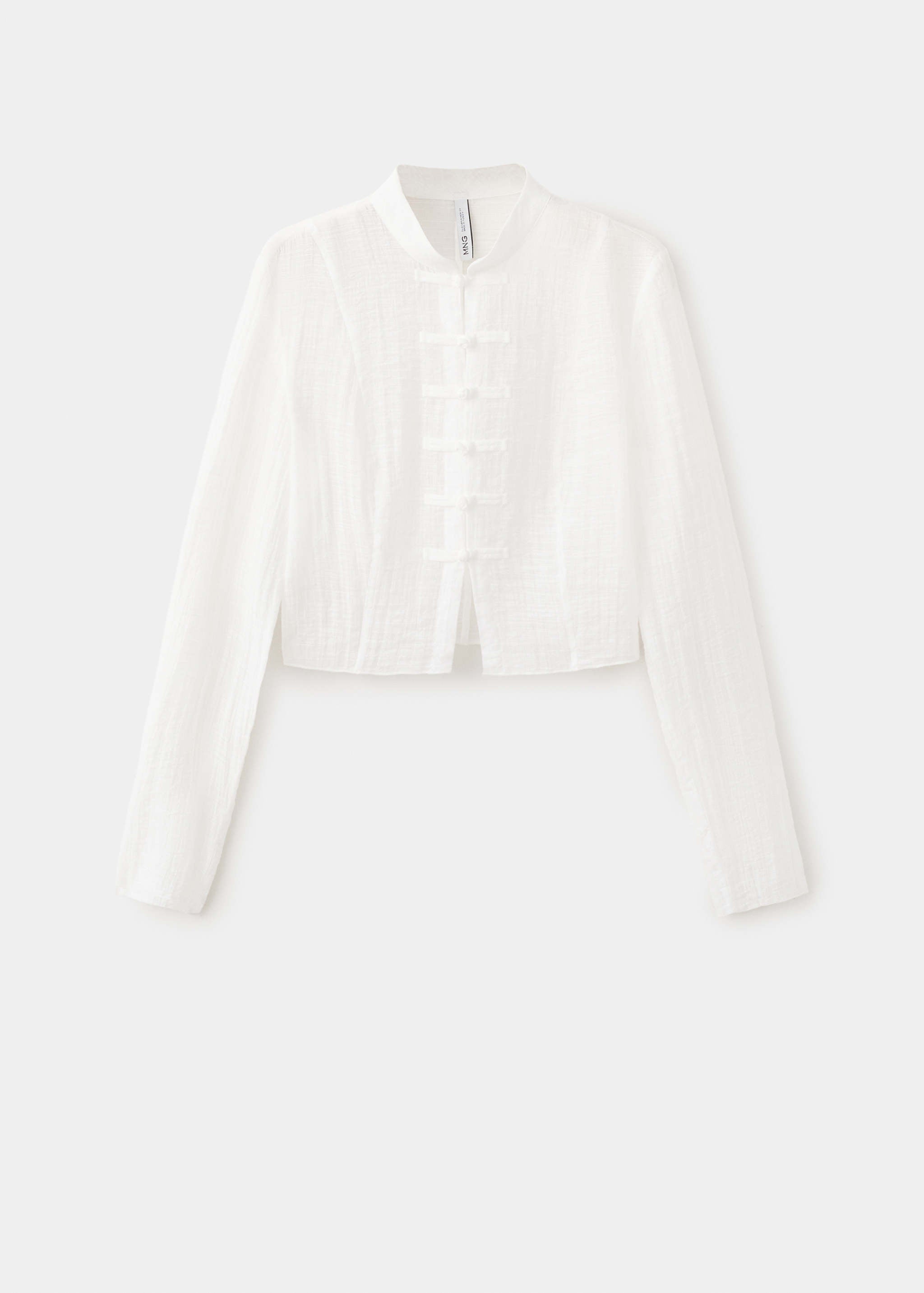 Mango blusa mandarin in off white - Image 1