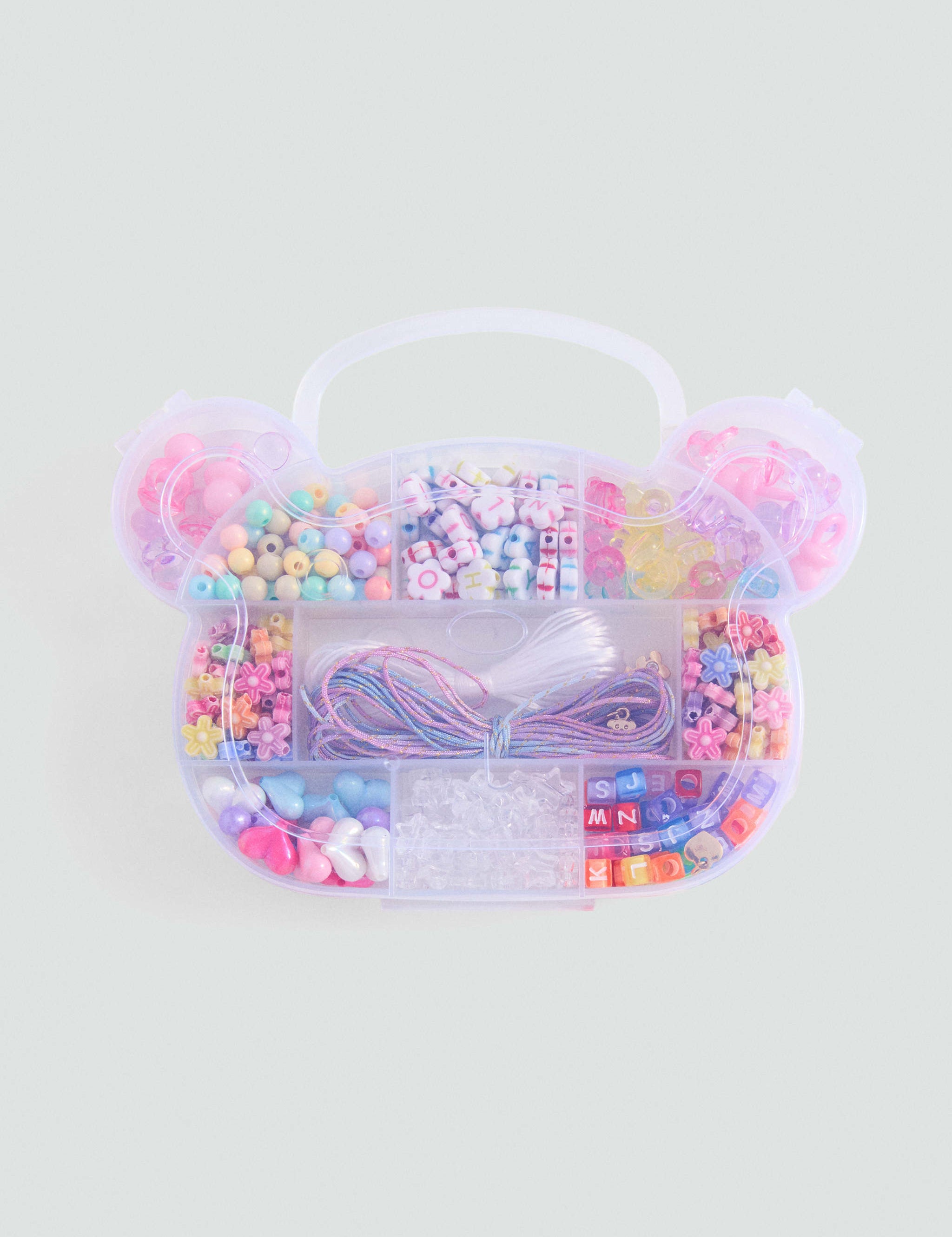 Mango collar beads in pink - Image 1