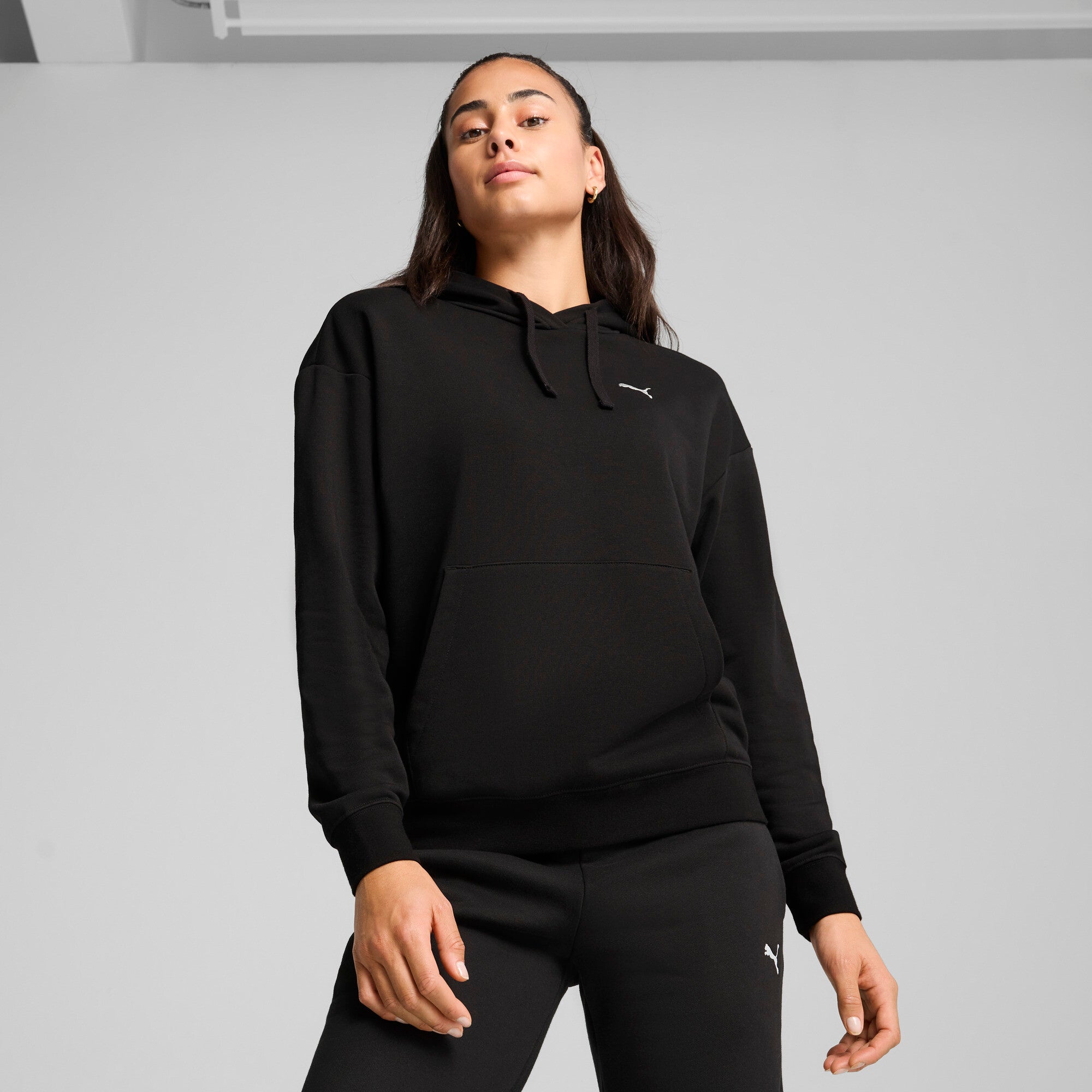 PUMA ESSENTIALS comfort hoodie in black - Image 1