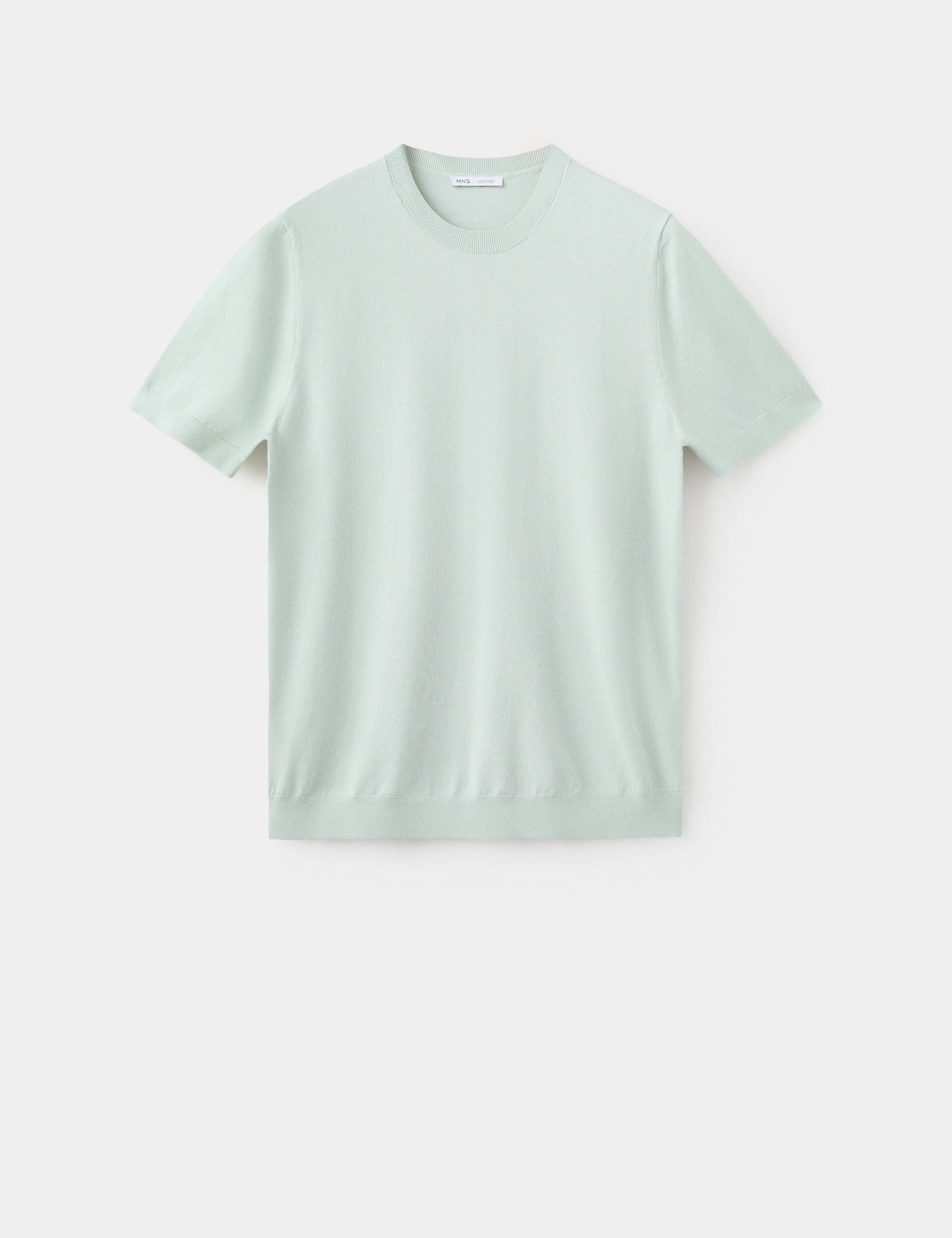 Mango camiseta tricot arraona in pastel green - Image 1
