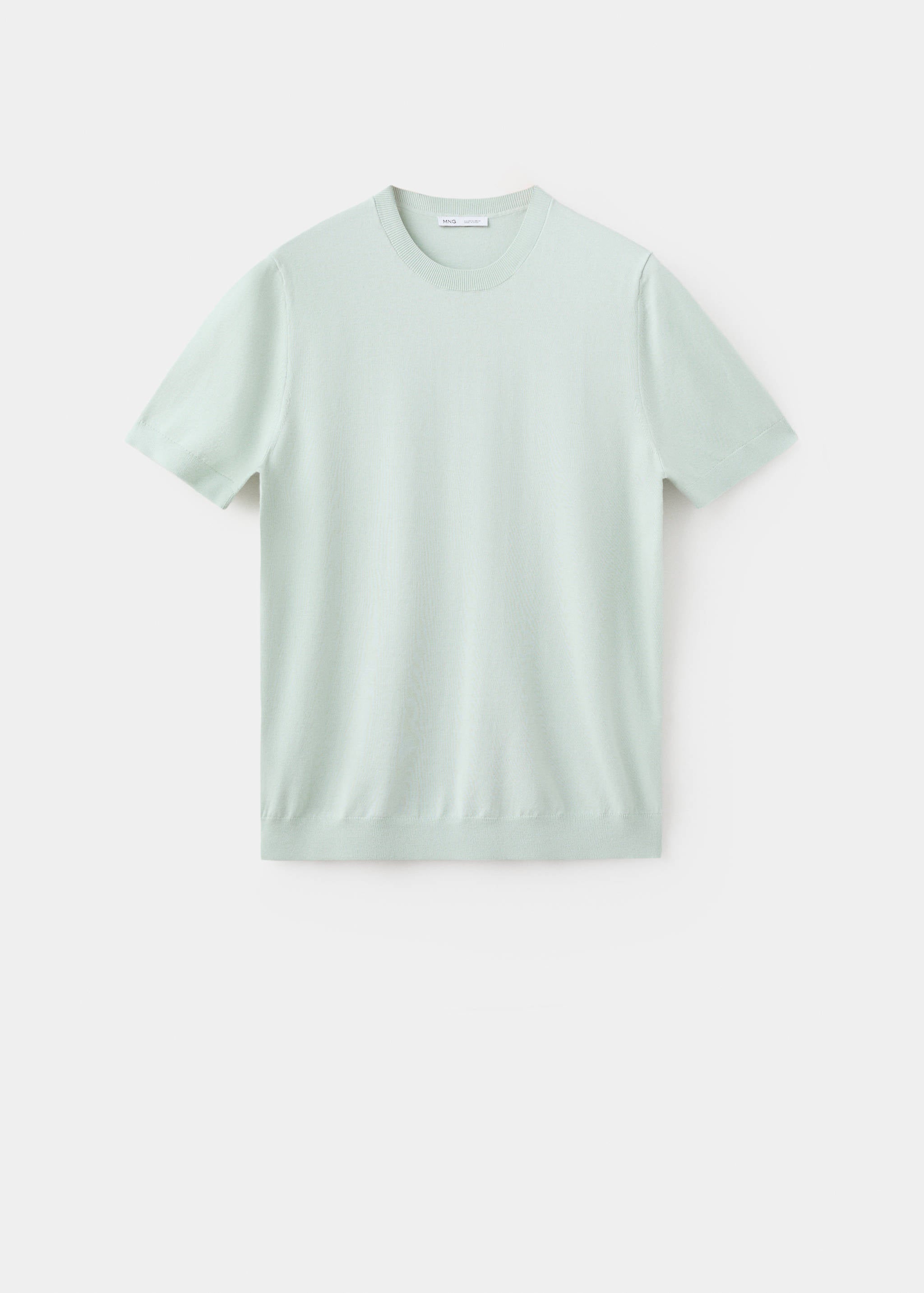 Mango camiseta tricot arraona in pastel green - Image 1