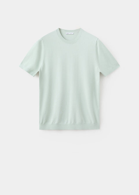Mango camiseta tricot arraona in pastel green