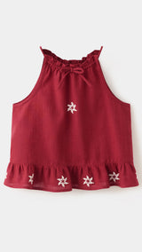 Mango blusa mosset in eggplant - Image 1