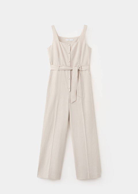 Mango jumpsuit dolo in sand