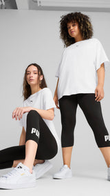 PUMA ESS no. 1 logo 3/4 leggings in black - Image 1
